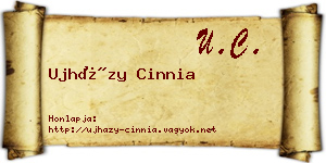 Ujházy Cinnia névjegykártya
